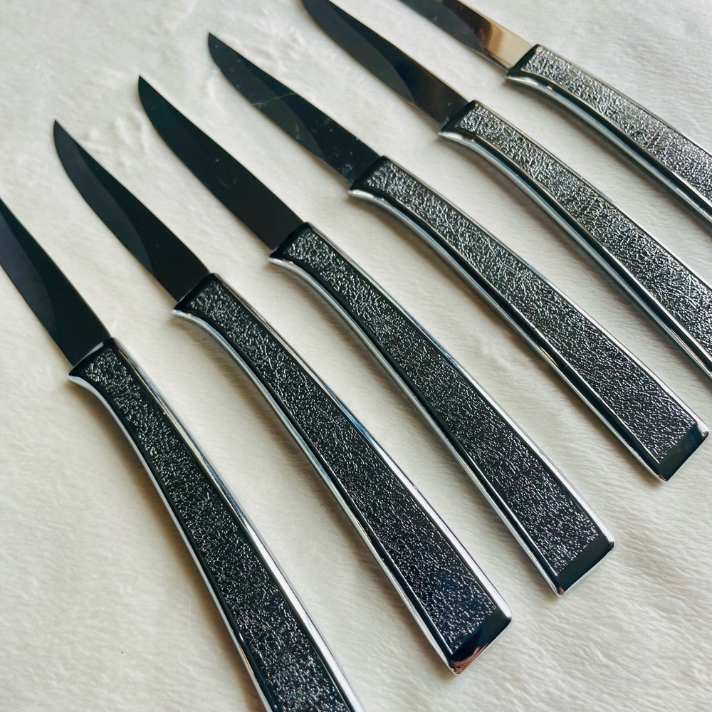 Vtg Carvel Hall Stainless Steak
Knives Texture Set of 6